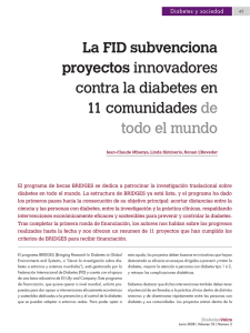 La FID subvenciona proyectos innovadores contra la diabetes en 11