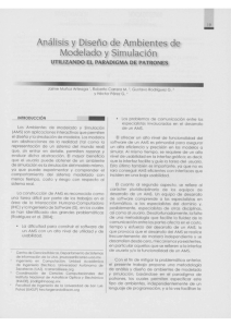 Análisis y Diseño de Ambientes de Modelado y Simulación