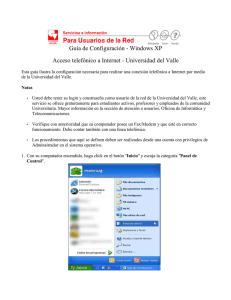 Guía de Configuración - Windows XP Acceso telefónico a Internet
