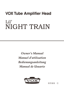 Lil` Night Train owner`s manual