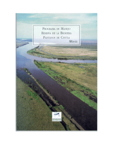Programa de Manejo Reserva de la Biosfera Pantanos