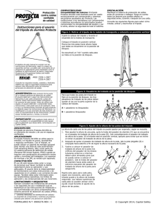 Instrucciones para el usuario del trípode de aluminio