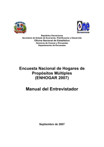 Manual del Entrevistador - Oficina Nacional de Estadística