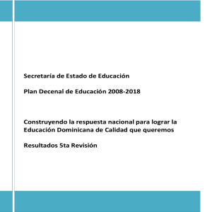 Plan Decenal de Educación 2008-2018