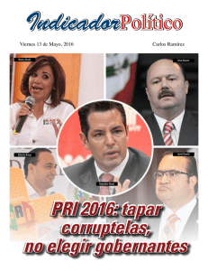 PRI 2016: tapar corruptelas, no elegir gobernantes PRI 2016: tapar