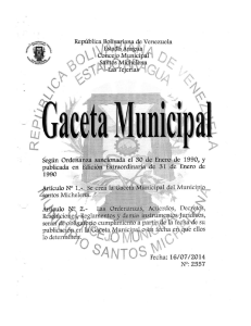 consulte la Gaceta Municipal