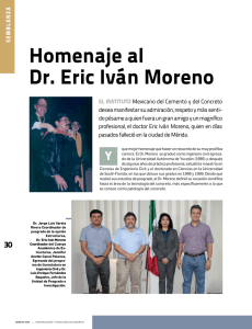 Homenaje al Dr. Eric Iván Moreno