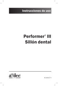 Sillón odontológico Performer III A‑dec