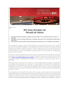 BVC lanza Simulador del Mercado de Valores