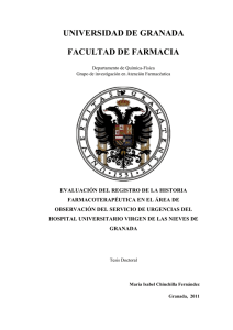 Evaluación del registro de la historia farmacoterapéutica en el