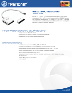USB 2.0 a SATA / IDE convertidor