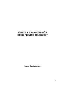 Límite y transgresión en el "Divino Marqués".