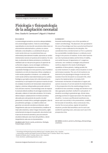 Fisiología y fisiopatología de la adaptación neonatal