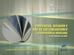 Instituto Nacional para la Evaluación de la Educación (INEE)