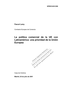 La política comercial de la UE con Latinamérica: una