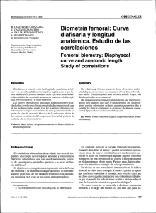 Biometría femoral: Curva diafisaria y longitud anatómica. Estudio de