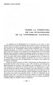 sobre la ensenanza de las humanidades en la universidad nacional