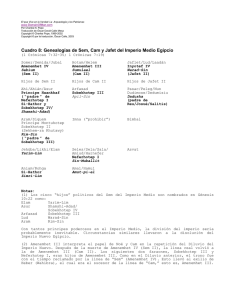 Genealogías de Sem, Cam y Jafet del Imperio