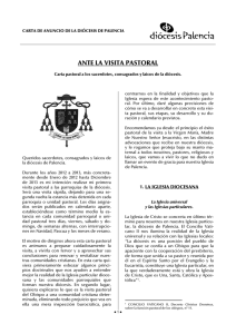 carta anunciando la visita pastoral