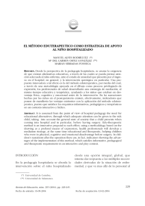 el método eduterapeutico como estrategia de apoyo al niño