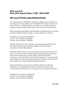 SEIU Local 99 Executive Board Policy # EBP- 4470-MMF
