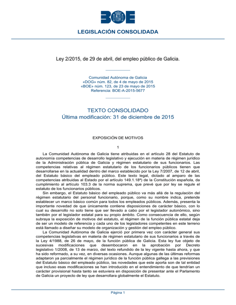 Ley 2 2015 De 29 De Abril Del Empleo P blico De Galicia ley-2-2015-de-29-de-abril-del-empleo-p-blico-de-galicia