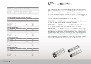 SFP transceivers