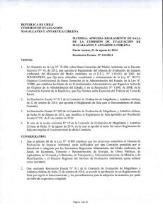 REPUBLICA DE CHILE r COMISION DE EVALUACION