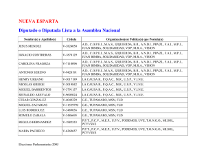 Gacetilla Electoral del estado NUEVA ESPARTA