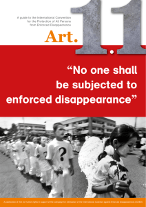 No one shall be subjected to enforced disappearance