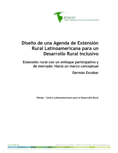 Extensión rural con un enfoque participativo y de mercado
