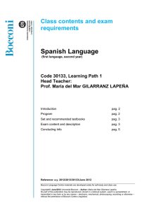 Spanish Language - Bocconi University