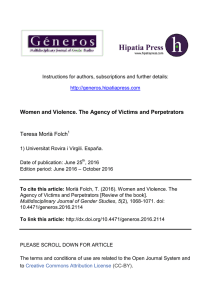 Women and Violence. The Agency of Victims and