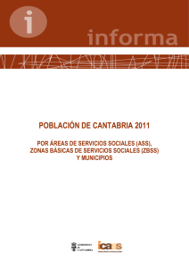 Población Cantabria 2011 por Á reas, Zonas Básicas de Servicios