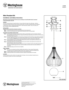 Mini-Pendant Kit - Westinghouse Lighting