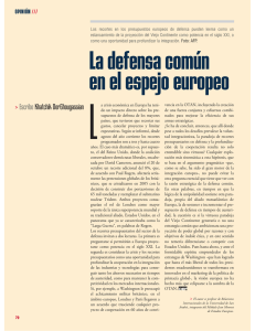 La defensa común en el espejo europeo