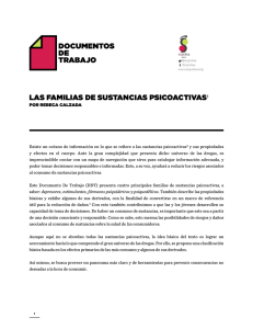 "Las familias de sustancias psicoactivas".