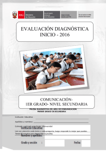 Evaluación diagnóstica comunicación secundaria