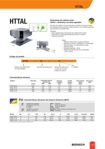 Extractores de cubierta mixto Características técnicas HTTAL 56 4T fi