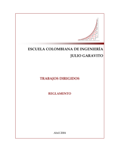 PROYECTOS DIRIGIDOS - Escuela Colombiana de Ingeniería