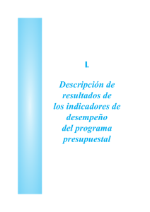 Descripción de resultados de los indicadores de desempeño