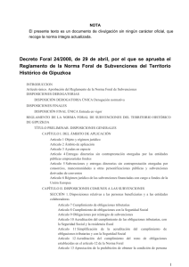 Decreto Foral 24/2008, de 29 de abril, por el que se aprueba el