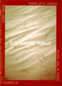 Eloy Sánchez Rosillo. Poesía en el Campus, 23 (curso 1992