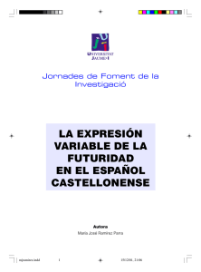 la expresión variable de la futuridad en el español castellonense