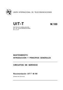 UIT-T Rec. M.100 (11/88) Circuitos de servicio