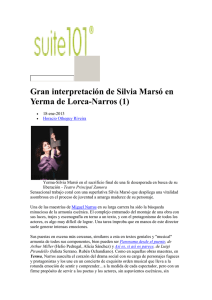Gran interpretación de Silvia Marsó en Yerma de Lorca