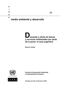 Demanda y oferta de bienes y servicios ambientales por parte de la