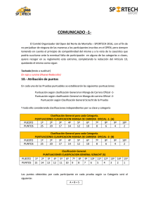 COMUNICADO 1-2 Open del Norte de Montaña Sportech 2016