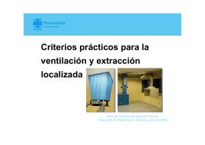 Criterios prácticos para la ventilación y extracción localizada