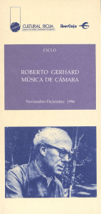 ROBERTO GERHARD MÚSICA DE CÁMARA